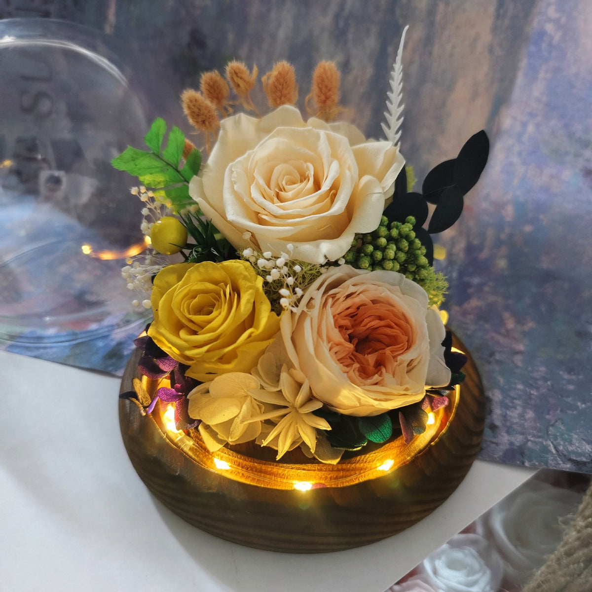 Eternal Flower Glass Dome Rose Gift