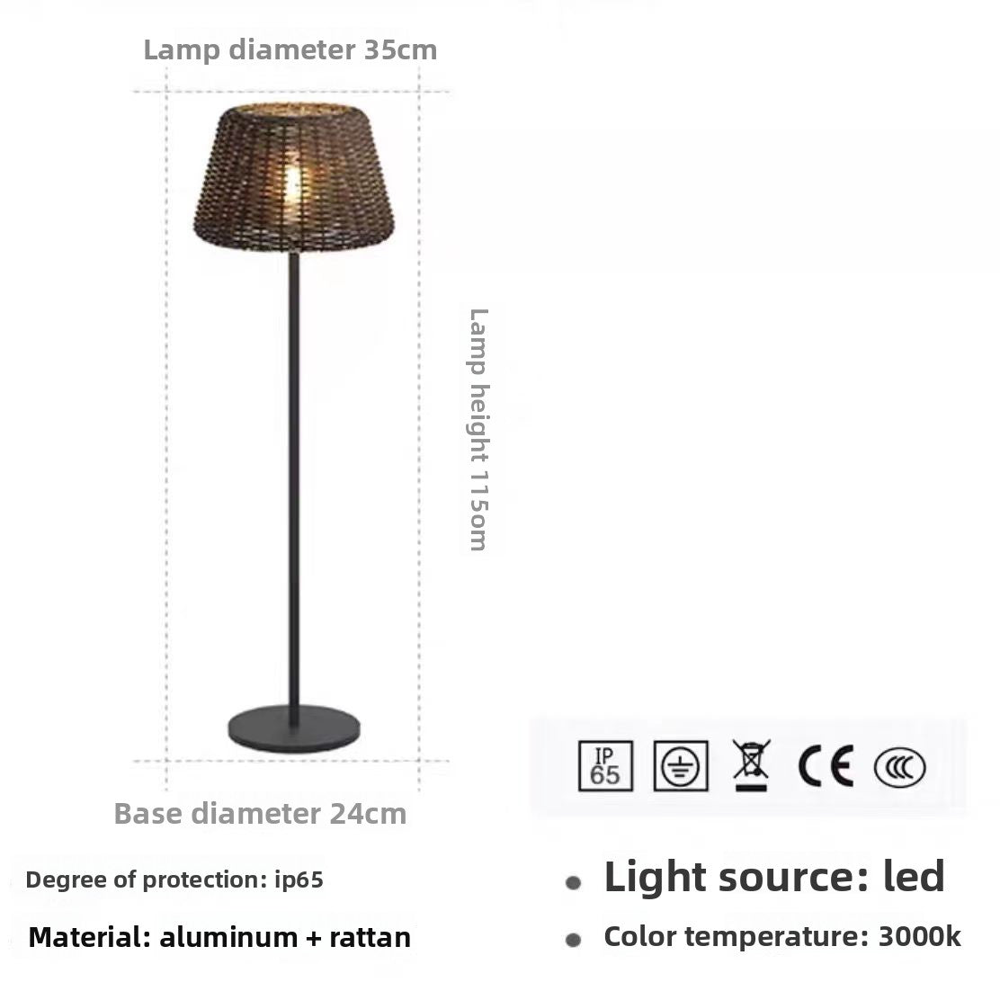 Outdoor Solar Powered Garden Light with Remote Control