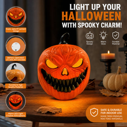 Halloween Decorations, Sound-Activated Glowing Pumpkin Lanterns
