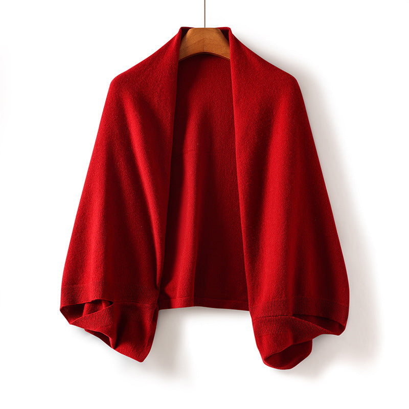 Pure Wool Knitted Scarf and Shawl