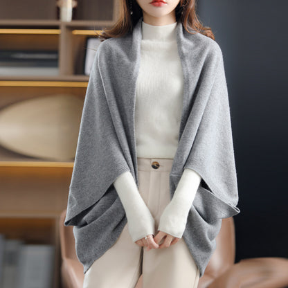 Pure Wool Knitted Scarf and Shawl