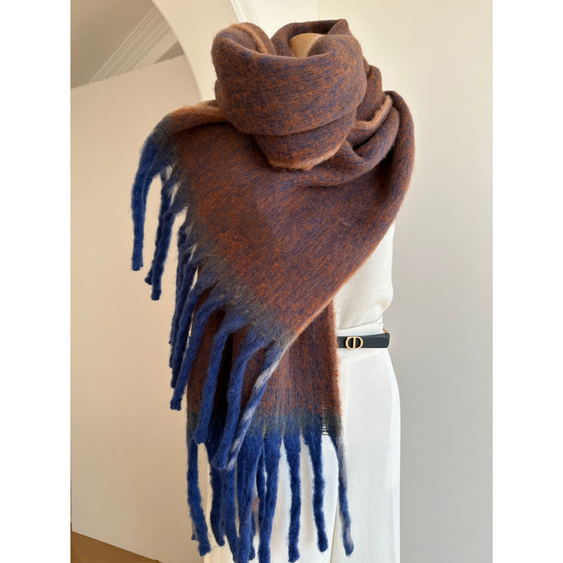 Women's Winter Mohair Blend Scarf