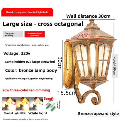 European Style Solar Outdoor Wall Lamp