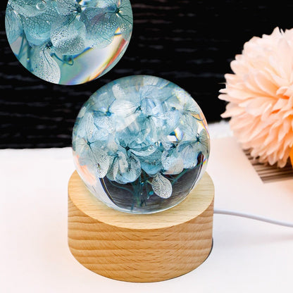 Preserved Flower Resin Crystal Ball Decoration