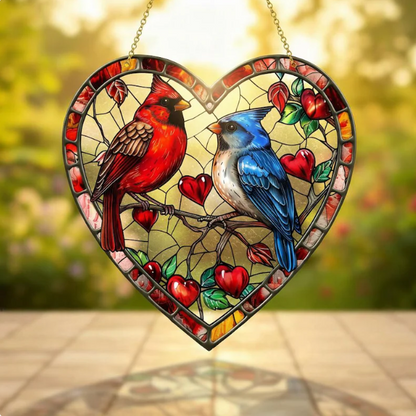 Acrylic Tree of Life Sun Catcher Heart Shape Decoration