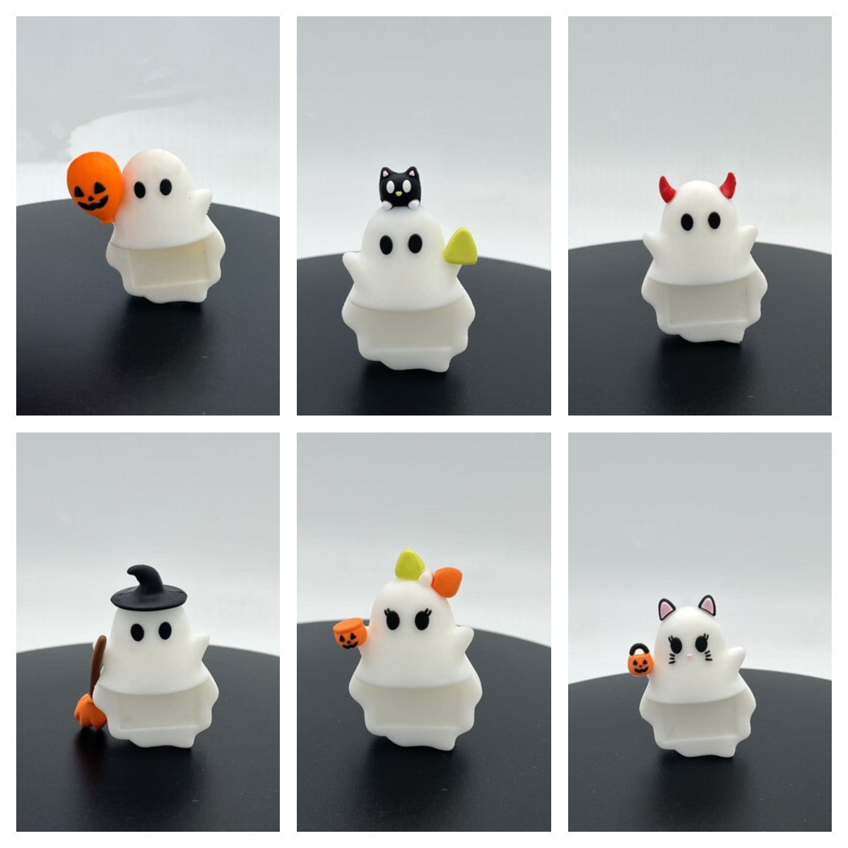 Mystery Phone Buddy Ghost Pumpkin Sticky Phone Decoration Figurine Desktop