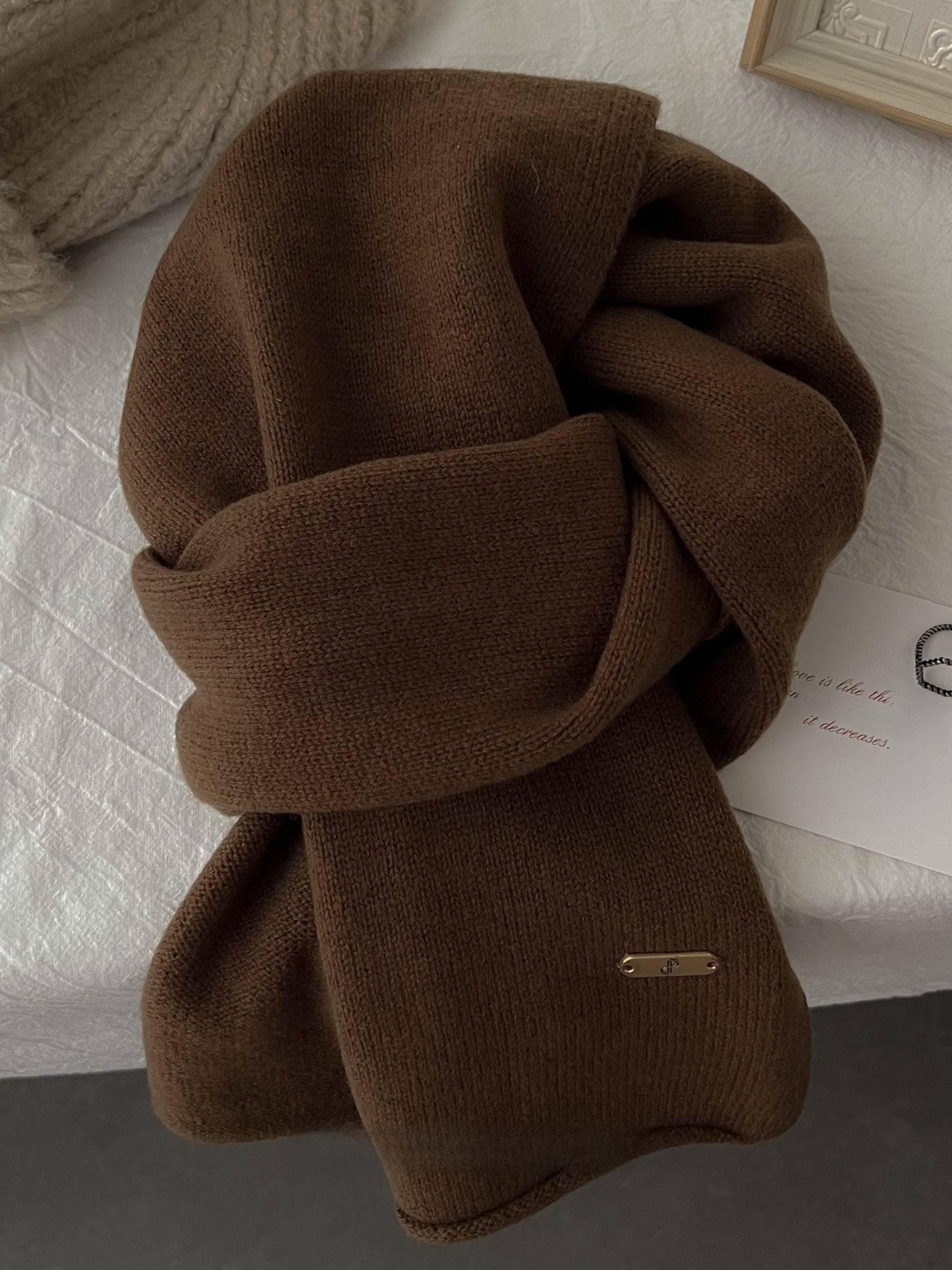 Merino Wool Scarf Winter Warm Unisex