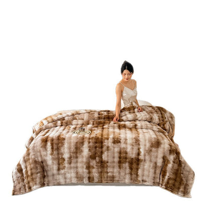 Reversible Ink Painting Plush Throw Blanket