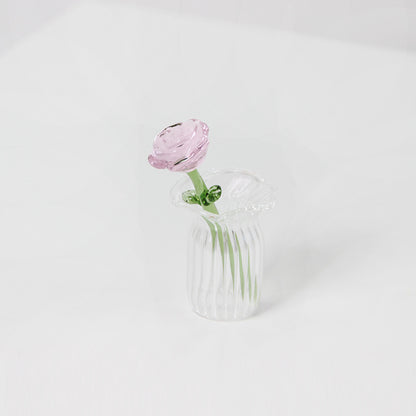 Glazed Glass Rose Bouquet Desktop Decoration