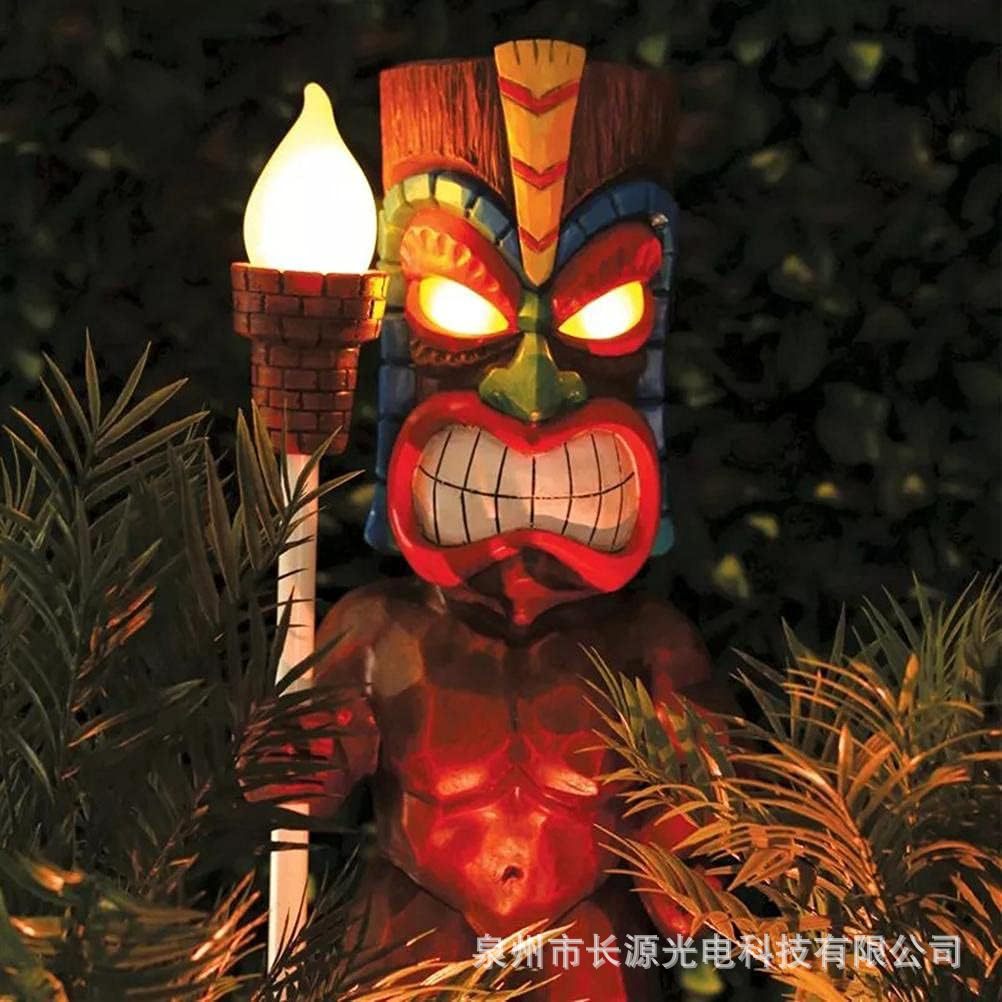 2025 Independent Station Maya Angry Garden Decoration Outdoor Smiley Totem Solar Resin Decoration