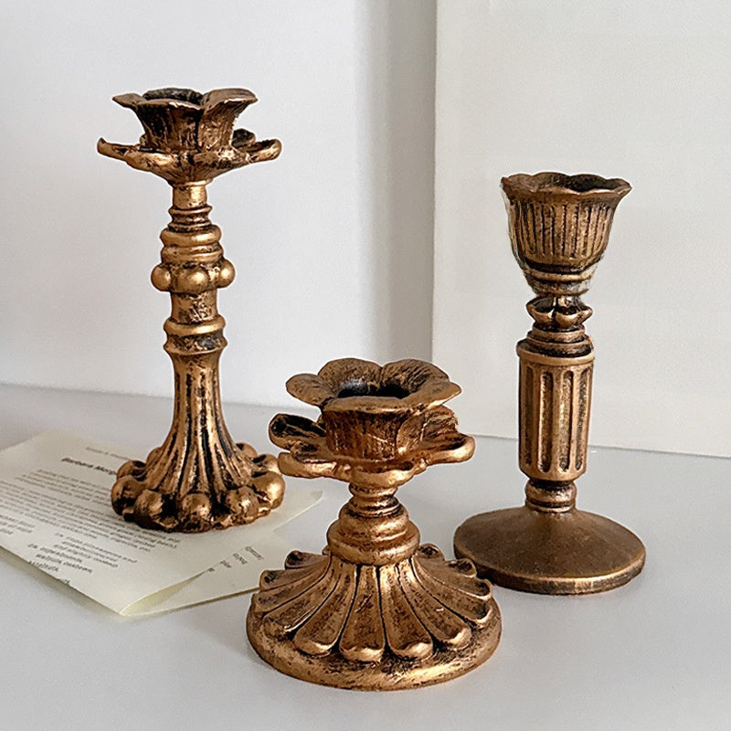 Retro Resin Candle Holder for Table Decor