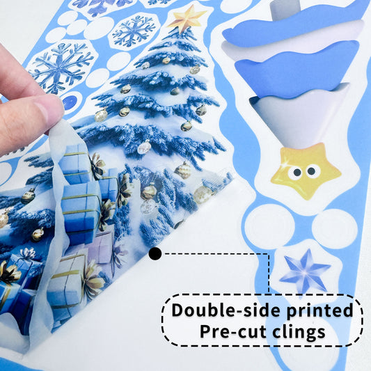 Christmas glass stickers