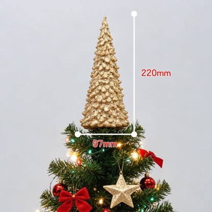 Christmas tree top star golden three-dimensional luminous Decorations