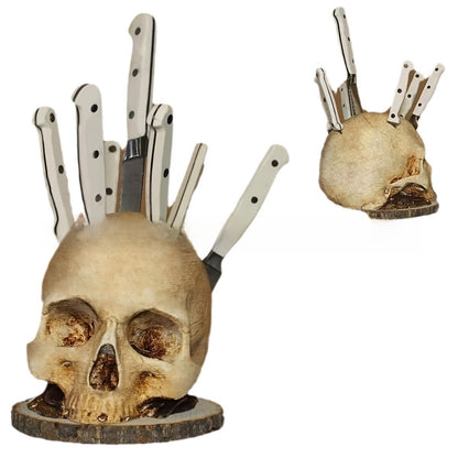 Halloween skull figurine