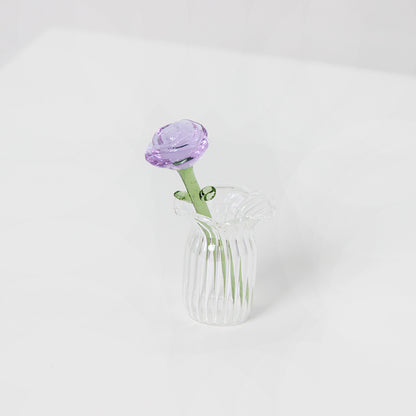 Glazed Glass Rose Bouquet Desktop Decoration