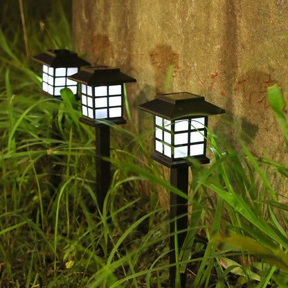 Solar Powered Outdoor LED House Shape Garden Light