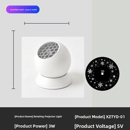 Dynamic Rotating Projection Light for Holiday Decoration