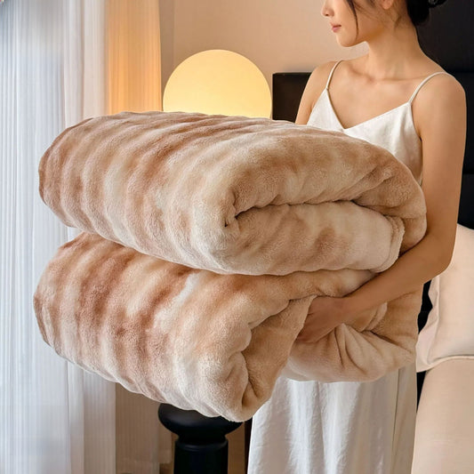 Reversible Ink Painting Plush Throw Blanket