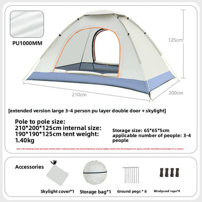 Automatic Quick Open Lightweight Camping Tent