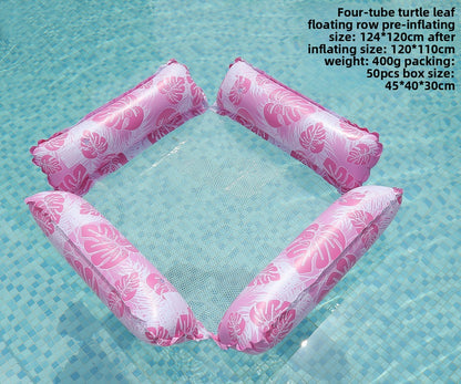 Foldable inflatable backrest striped float