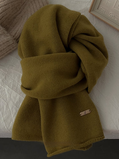 Merino Wool Scarf Winter Warm Unisex