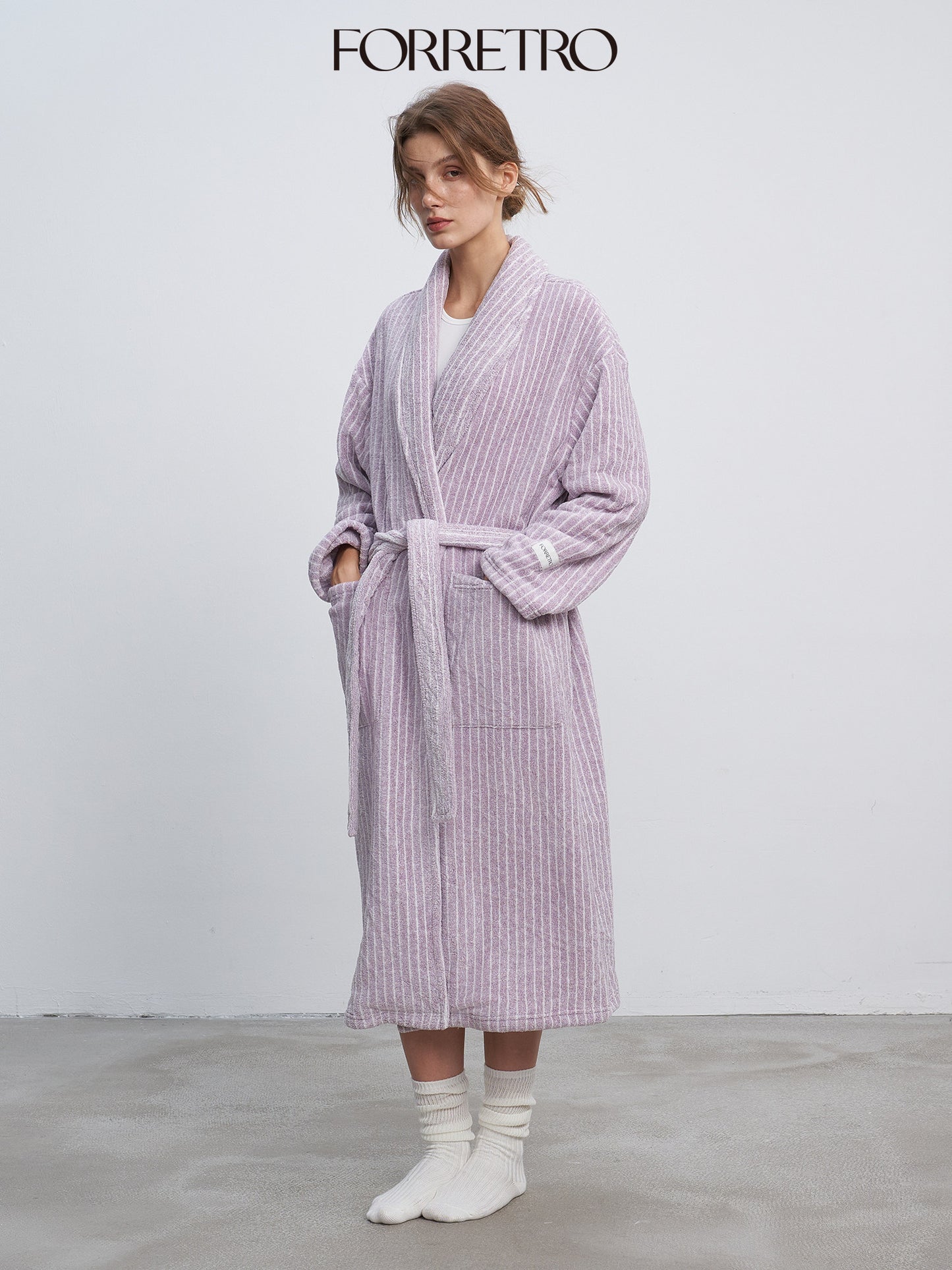 Autumn and Winter New Coral Fleece Casual Home Nightgown