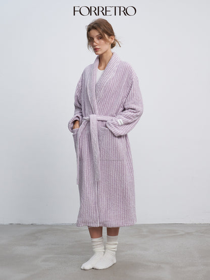 Autumn and Winter New Coral Fleece Casual Home Nightgown