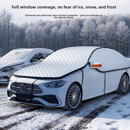 Universal Winter Snow Shield, Snow and Frost Protection, Car Front Glass Sunshade, Sun Protection Half Car Cover