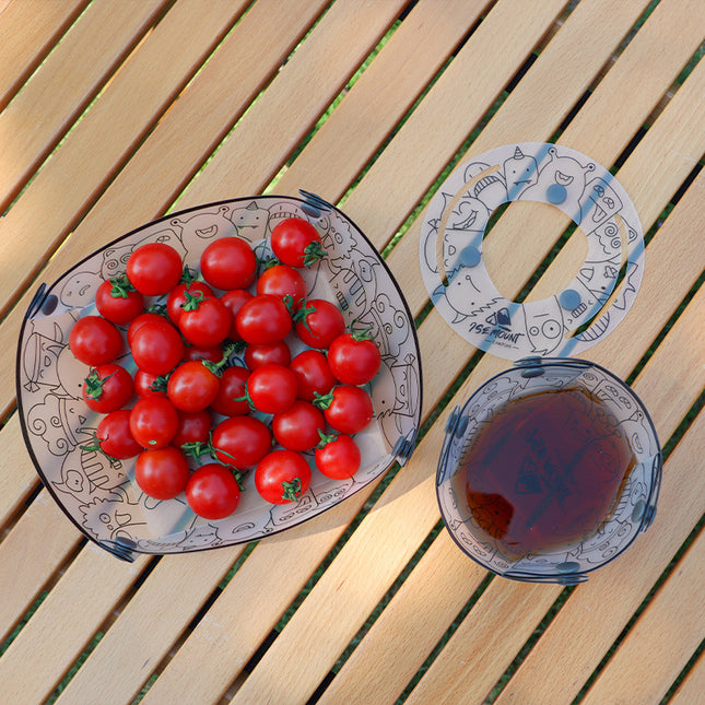 Outdoor ultra-light folding tableware portable bowl