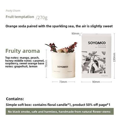Floral Scented Candles for Home Aromatherapy