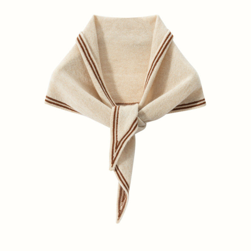 New Autumn and Winter Cashmere Scarf, Cold-Proof and Warm Triangle Scarf, Small Shawl, Cashmere Neck Warmer, Neck Protector, Thick Neck Wrap
