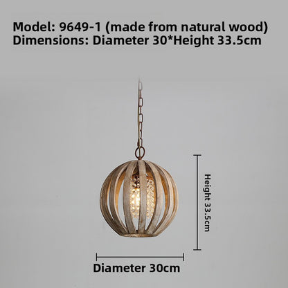 Decorative Wood Chandelier with LED Light