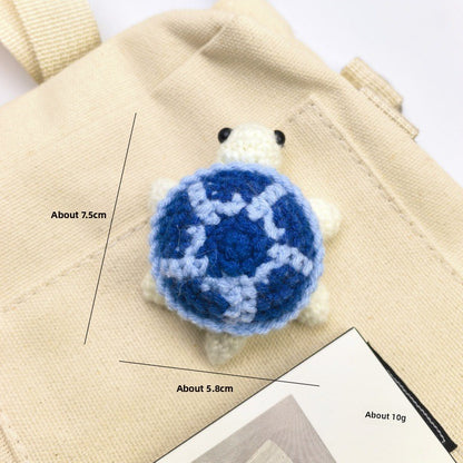 Cartoon Crochet Turtle Keychain DIY Pendant Gift