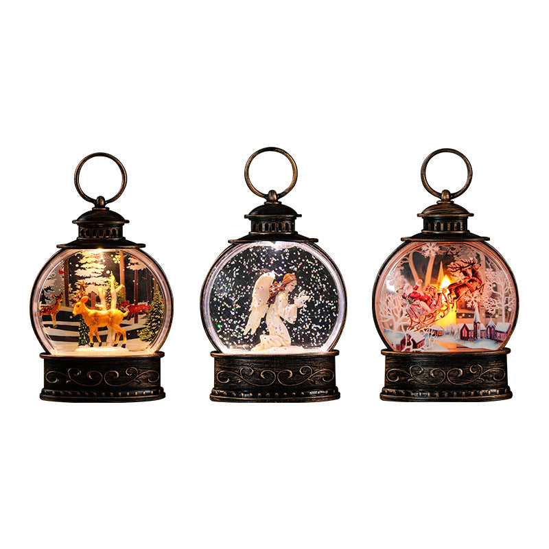 Christmas water-filled small wind lamp decoration item