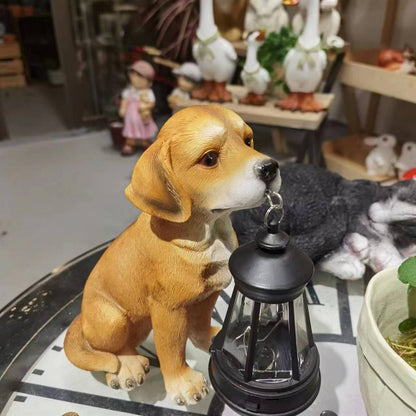 Solar Puppy Lantern Outdoor Garden Decoration