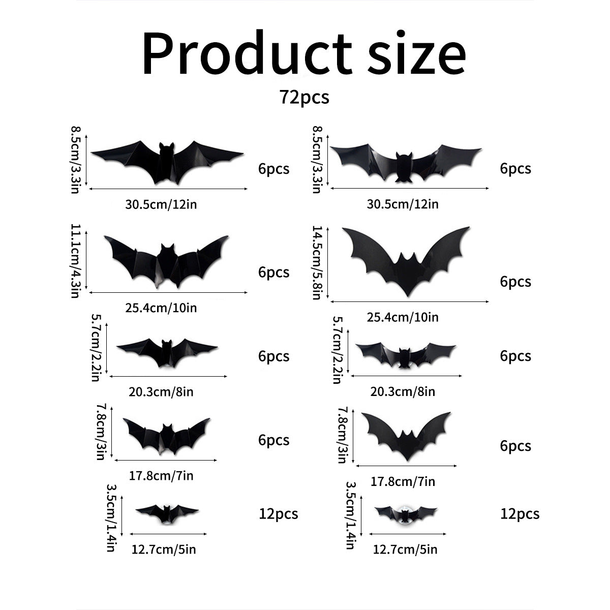 Halloween 3D LED Bat Night Light Wall Decoration
