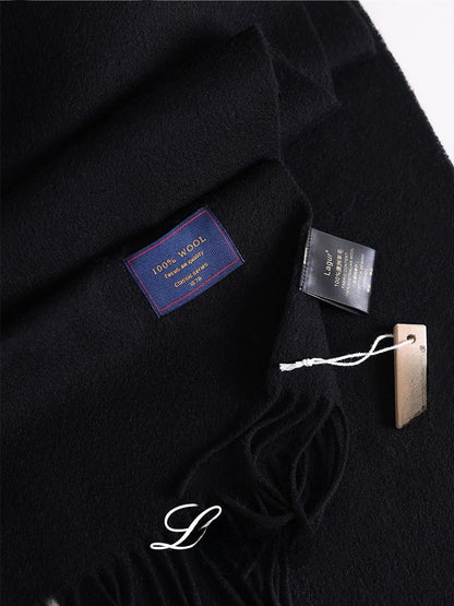 Merino Wool Scarf Winter Warm Unisex
