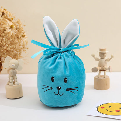 Cross Border Easter Rabbit Ears Velvet Bag Gift Box Candy Box Party Gift Candy Box Creative Ins Bundle Pocket