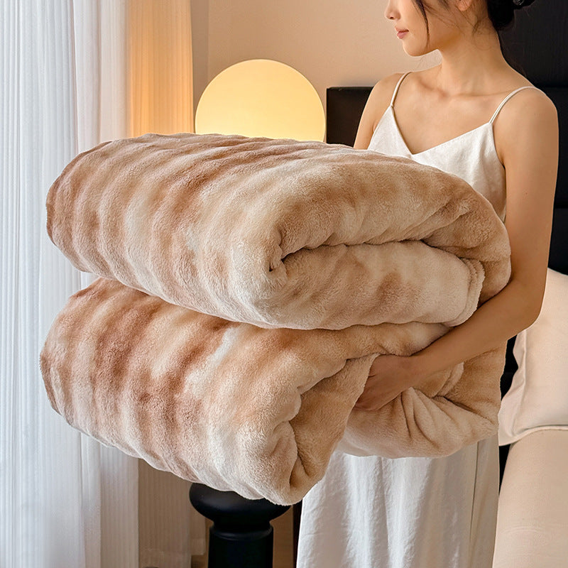 Reversible Ink Painting Plush Throw Blanket
