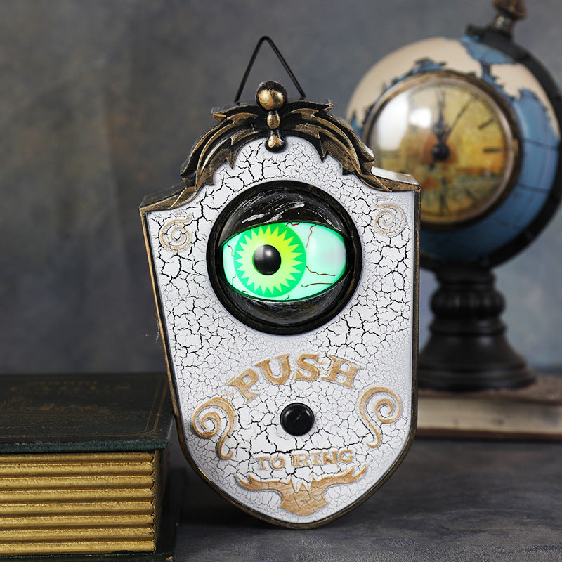 Halloween one-eyed doorbell decoration electric sound luminous eyeball doorbell