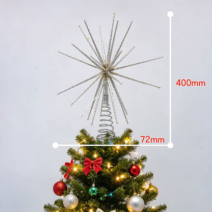 Christmas tree top star golden three-dimensional luminous Decorations