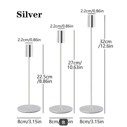 European Minimalist Metal Candle Holders