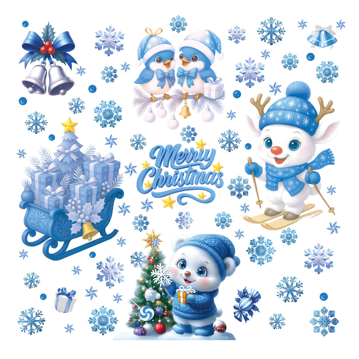 Christmas glass stickers
