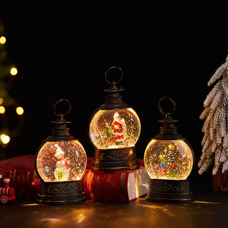 Christmas water-filled small wind lamp decoration item
