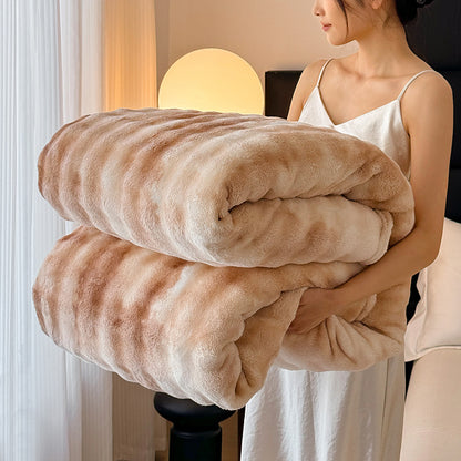 Reversible Ink Painting Plush Throw Blanket