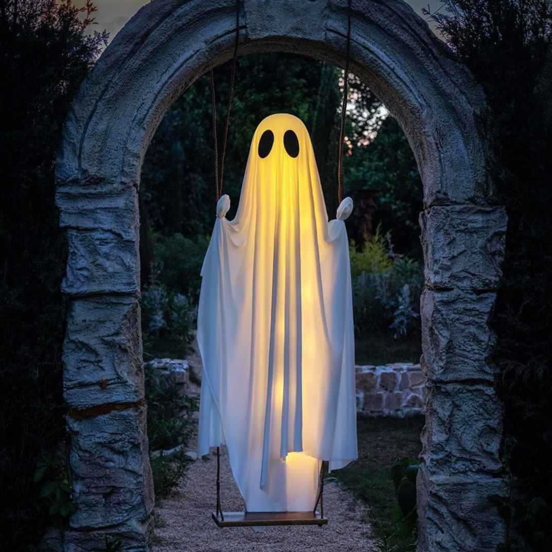 Glowing Swing Ghost Halloween Decoration Prop