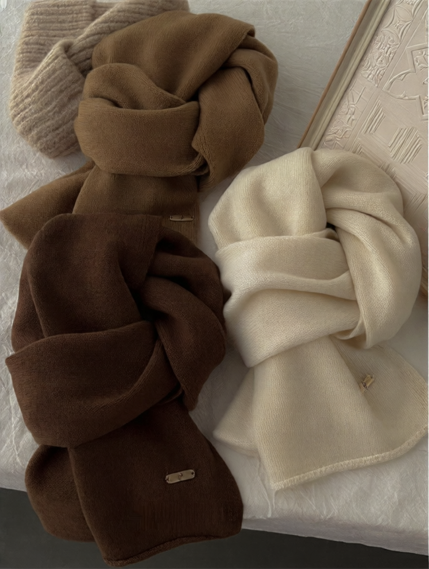 Merino Wool Scarf Winter Warm Unisex