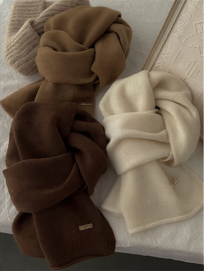 Merino Wool Scarf Winter Warm Unisex
