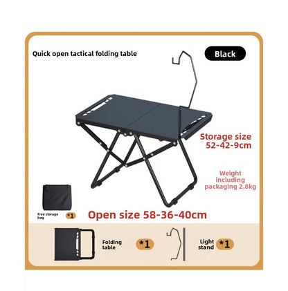 Outdoor foldable tactical table