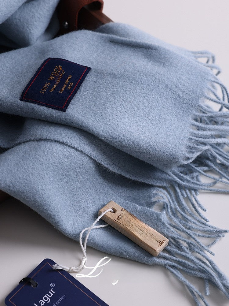 Merino Wool Scarf Winter Warm Unisex